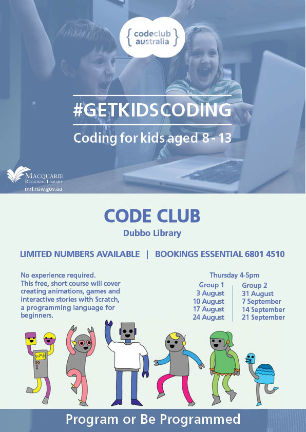Code Club at Dubbo - Macquarie Regional Library