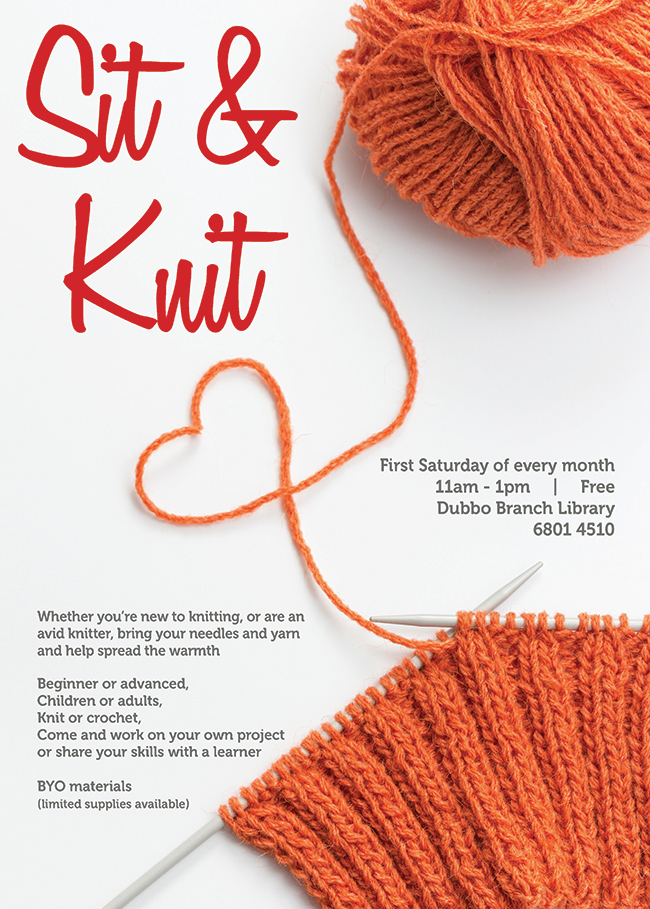 Sit and Knit at Dubbo Macquarie Regional Library