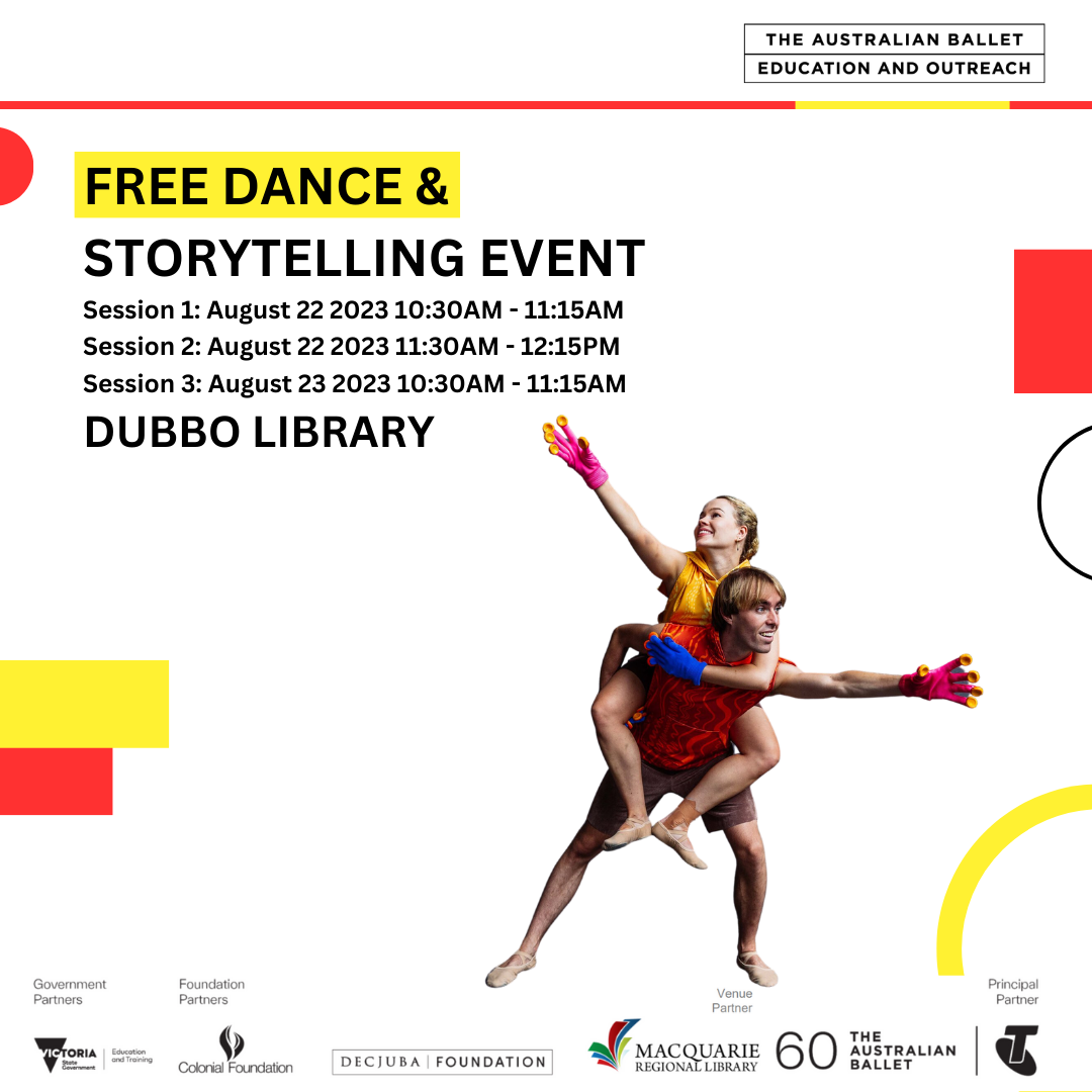 Australian Ballet Dancing Story Dubbo Event Banner